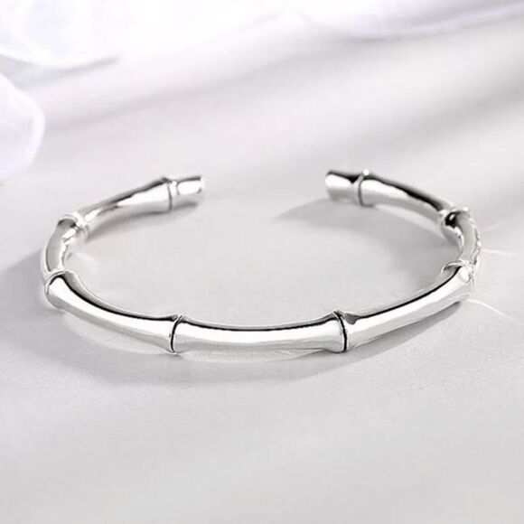 The Bamboo II Cuff Bracelet in 925 - Picture 1 of 10